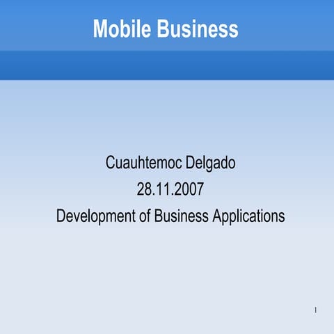 Mobile Business