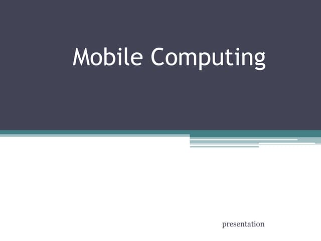 Mobile computing