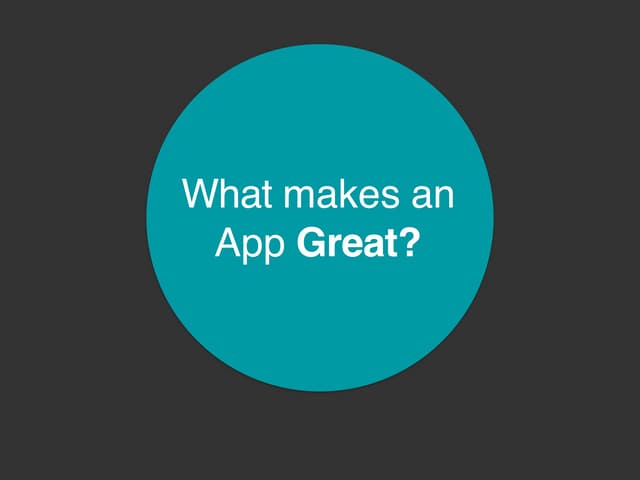 What Makes an App Great?