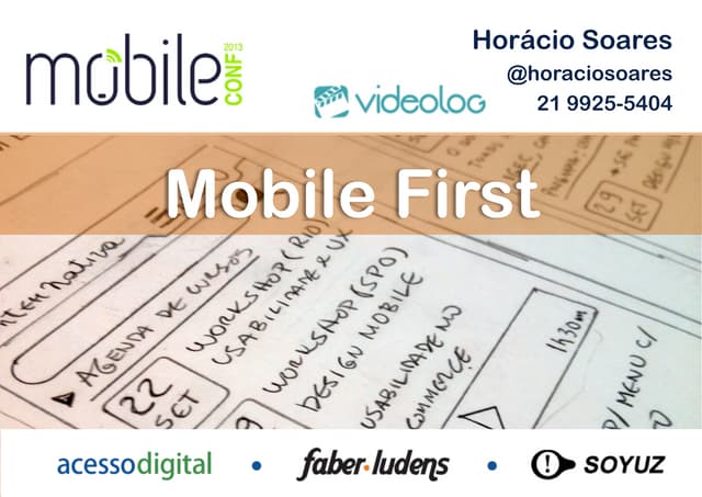 Mobile First - Palestra no MobileConf 2013