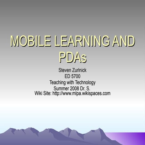 Mobile Learning And Pd As