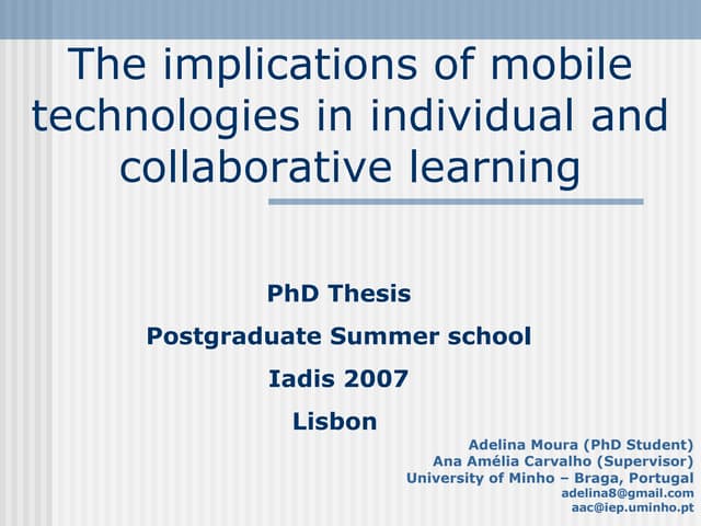 Mobile Learning Mobile Technologies Ppt Mobile Learning Mobile Technologies Ppt