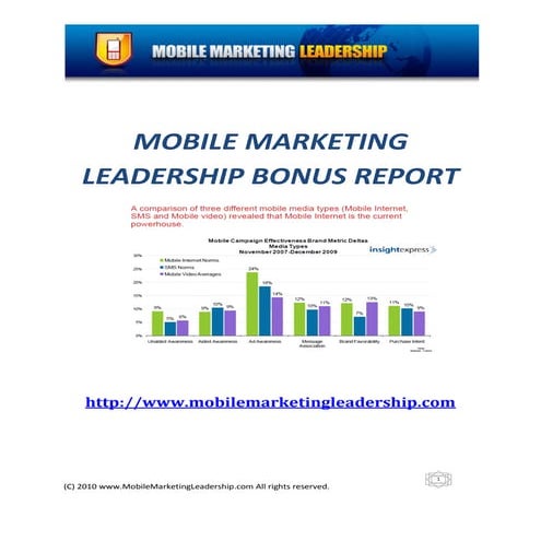 Mobile Marketing  B O N U S1  P D F
