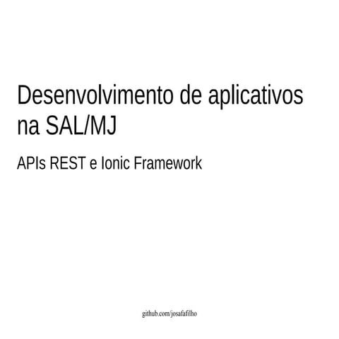 Desenvolvendo Aplicativos na Secretaria de Assuntos Legislativos do Ministéri...