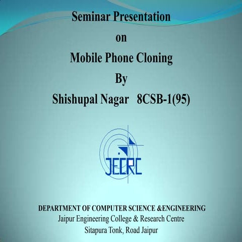 Mobile phone-cloning