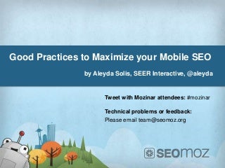 Good Practices to Maximize Your Mobile SEO