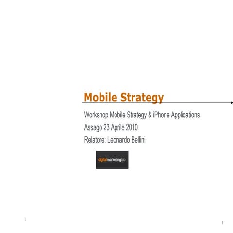 Mobile strategy-2010