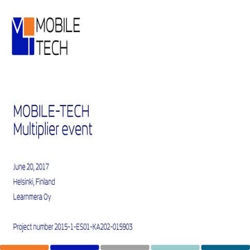 Mobile-Tech Multiplier Event Presentation Helsinki 20 June 2017
