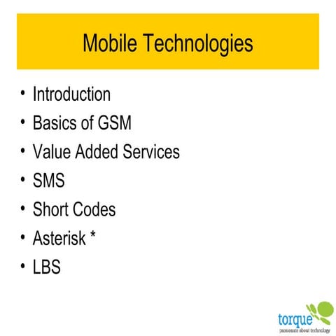 Mobile Technologies