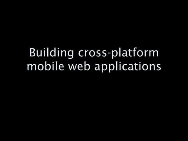 Mobile web-apps