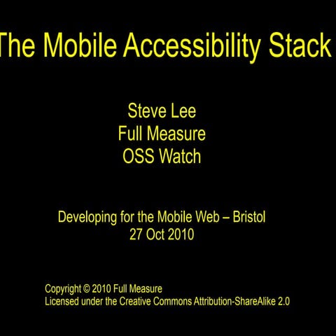 Mobile a11y stack