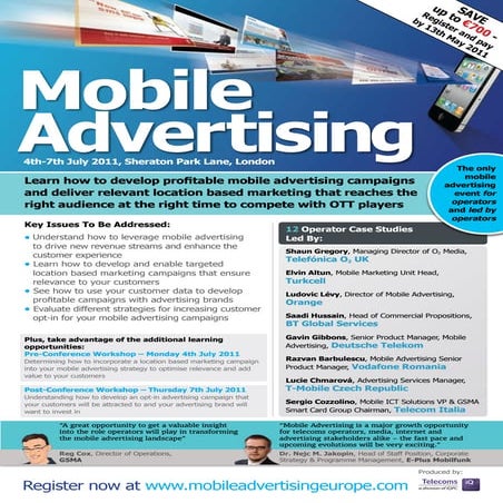 Mobile Advertising confernce brochure