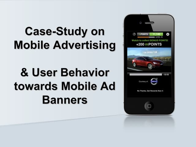 Mobile Advertising & User Behaviour