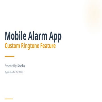 Mobile Alarm App with Custom Ringtones.pptx