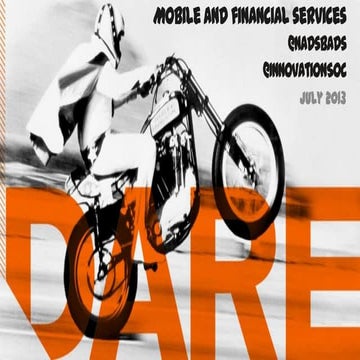 Opportunities for disruption in Financial Services (with a mobile focus)