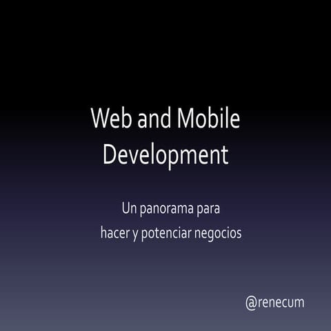 Mobile and web development