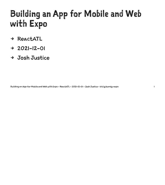 Building an App for Mobile and Web with Expo