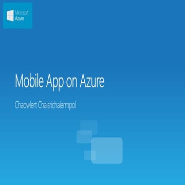 Mobile app on Azure
