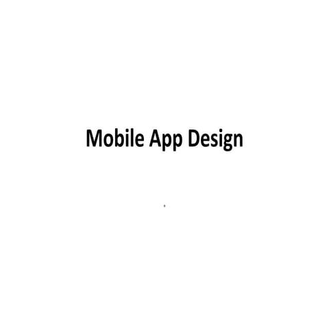 Mobile app design