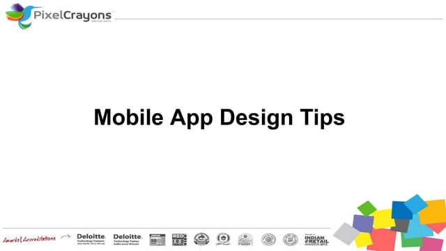 Mobile app design tips