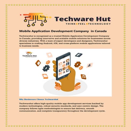 Mobile Application Development Company  in Canada