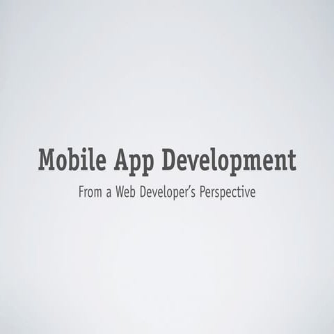 Mobile App Development | PPT