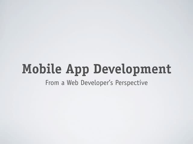 Mobile App Development