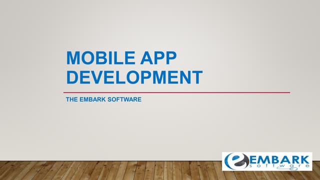 Mobile app development ppt