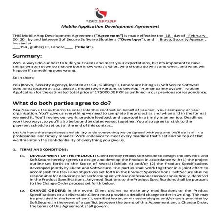 Mobile app development agreement   february 18 2020