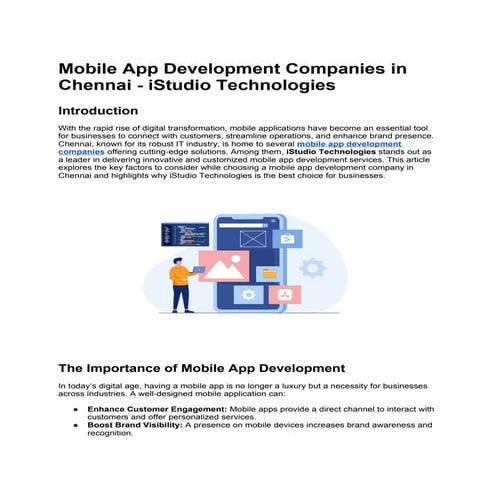 Mobile App Development Companies in Chennai - iStudio Technologies.docx