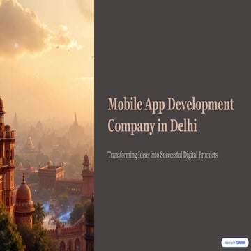 Mobile App Development Company in Delhi | Transforming Ideas into Successful Digital Products