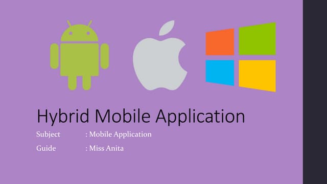 Hybrid Mobile application