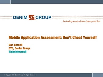 Mobile Application Assessment - Don't Cheat Yourself