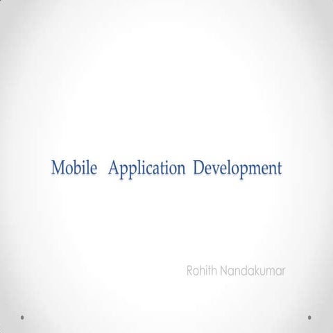 Mobile application development
