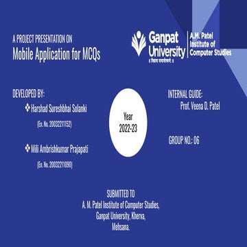 Mobile Application for MCQs Project