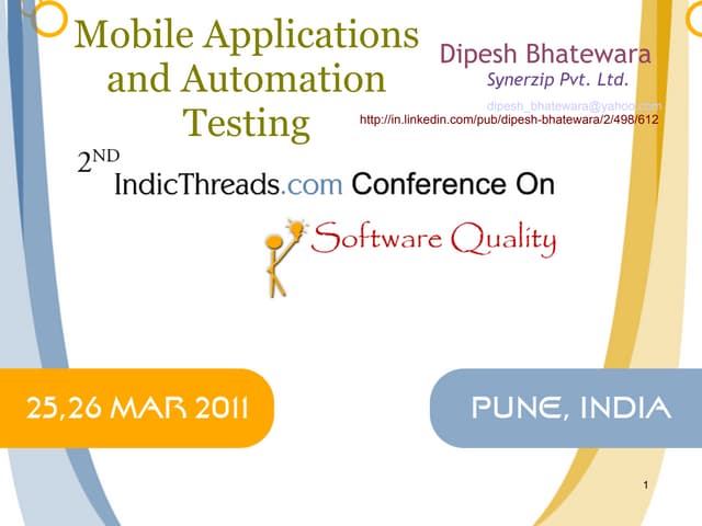Mobile applications and automation testing