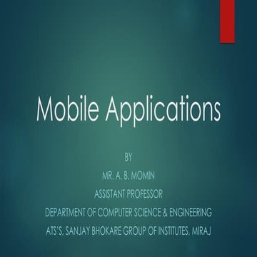 Introduction of Mobile applications | PPT