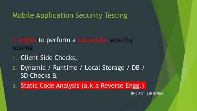 Mobile Application Security Testing (Static Code Analysis) of Android App