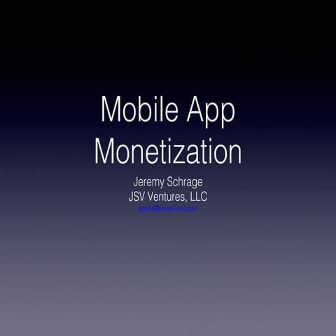 Mobile App Monetization