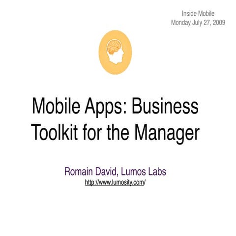 Mobile Apps- Business Toolkit for the Manager
