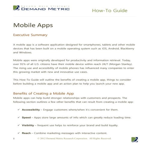 How to Launch a Mobile App Guide How-To Guide | PDF