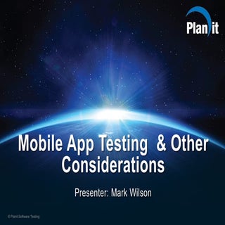 Mobile App Testing by Mark Wilson