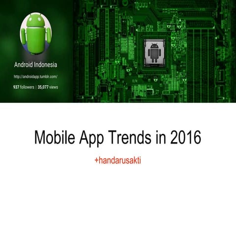 Mobile App Trends in 2016