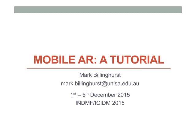 Mobile AR Tutorial
