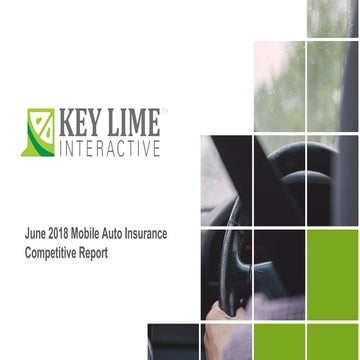 Mobile Auto Insurance Competitive Report  June 2018