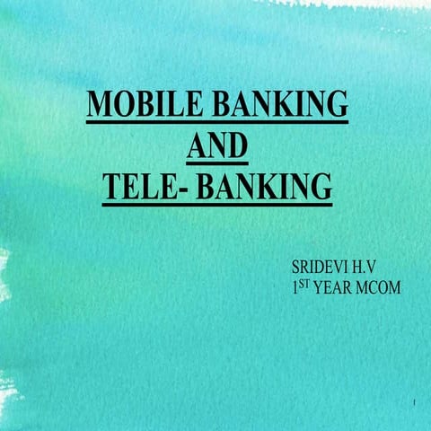 Mobile banking
