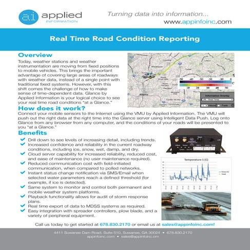 Real Time Road Conditioning Reporting