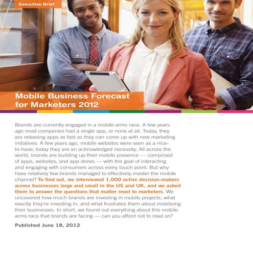 Mobile Business Forecast for Marketers