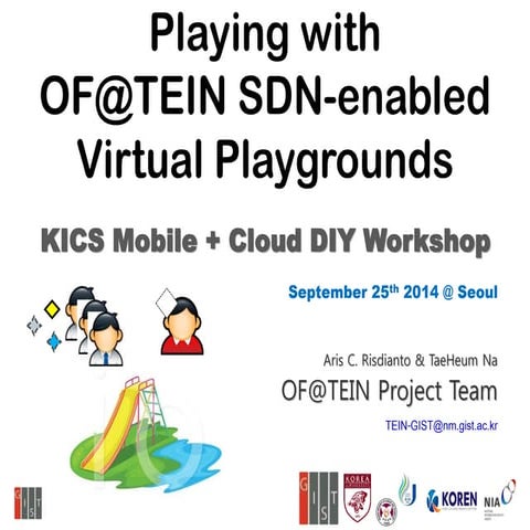 Playing with OF@TEIN SDN-enabled  Virtual Playgrounds