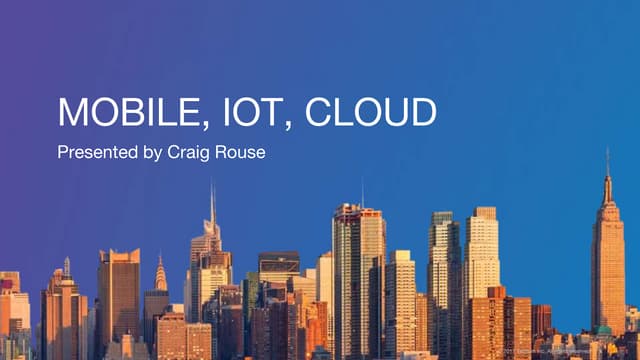 Digital Velocity London 2017: Mobile, IOT, Cloud